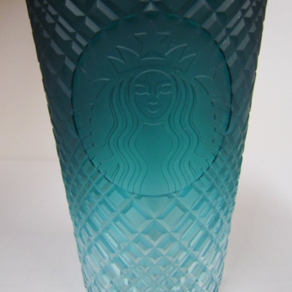 Starbucks Emerald Green Grande Diamond Jeweled 16oz Tumbler Cold Cup